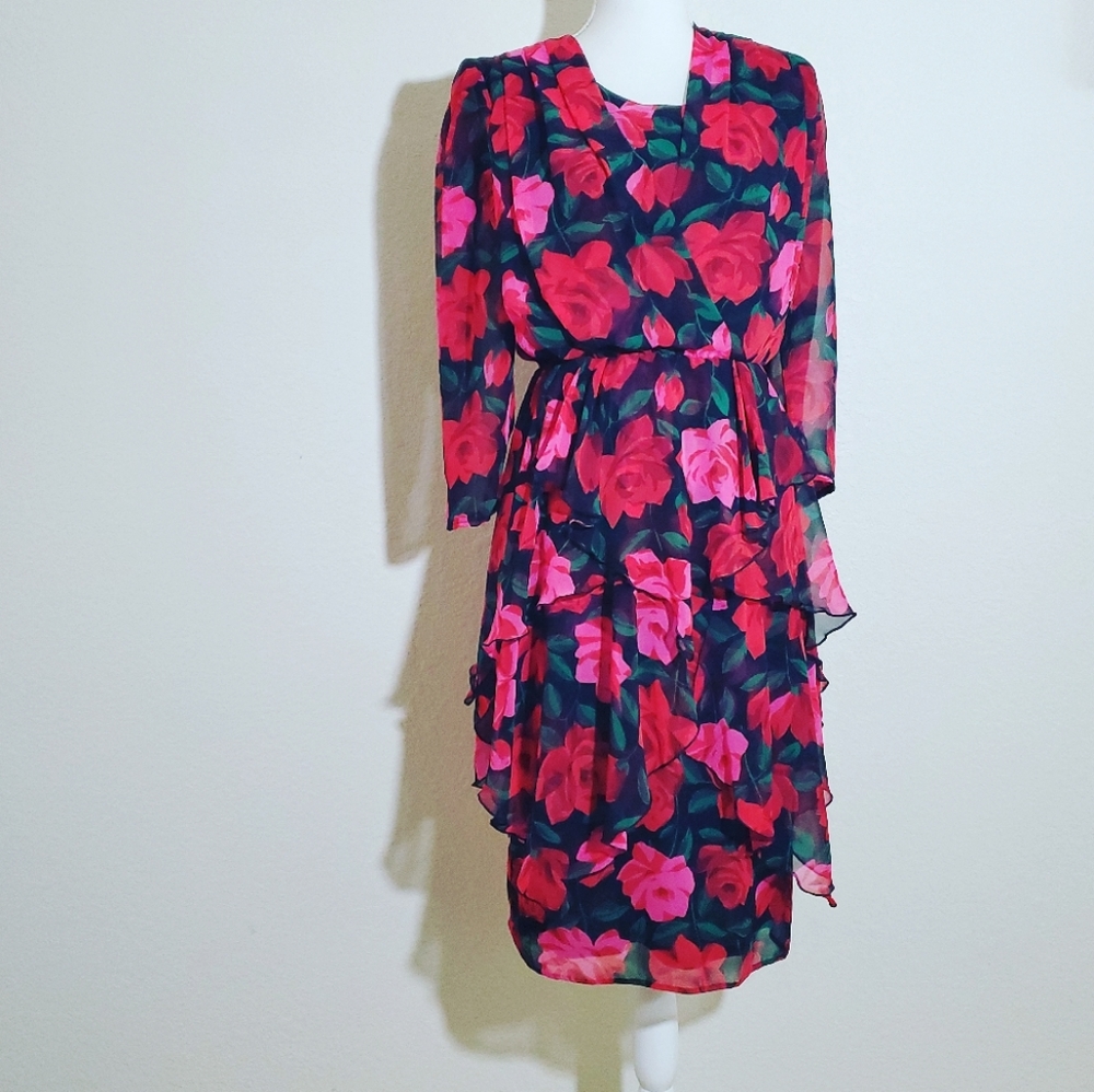 Your 6th Sence Floral Ruffle Dress